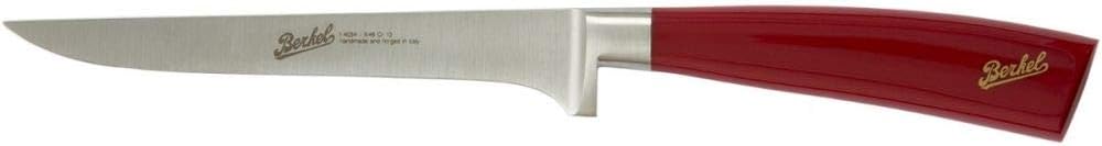 Berkel Elegance Boning Knife | 6" Stainless Steel Blade | Elegant Cutlery for Home & Kitchen | Made in Italy (Red)