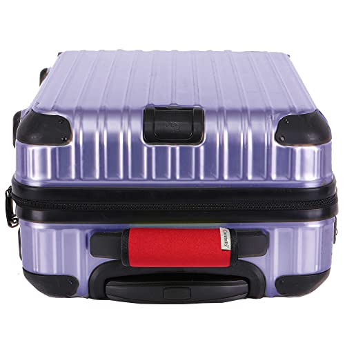 Image of Neoprene Luggage Handle Wrap Fluorescent Colors Luggage Identifiers (Red)