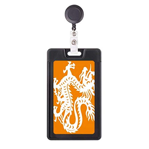 Étui rétractable pour badge Year of Dragon - Cadeau utile et symbolique pour collègue