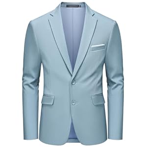MAGE MALE Men’s Two Button Blazer Casual Sport Coats Solid Color Suit Jacket