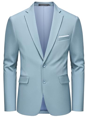 MAGE MALE Men's Two Button Blazer Casual Sport Coats Solid Color Suit Jacket