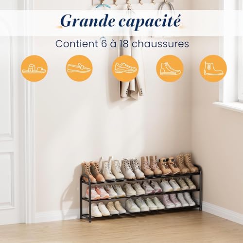 Porte-chaussures extensible ENJOYBASICS pour libérer l'espace au sol de votre entrée - 4