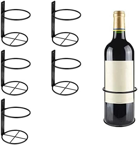 Hbaebdoo Wine Wall Holder, 6 Pack Wine, Metal Wine Bottle Display Holder for Wine Storage Wall Wine Theme Decor