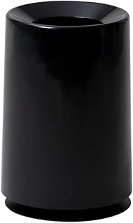 ideaco Tubular Black Trash Can Round Shape 6L Diameter 7.9 x Height 11.8 inches (20 cm) x Height 11.8 inches (30 cm)