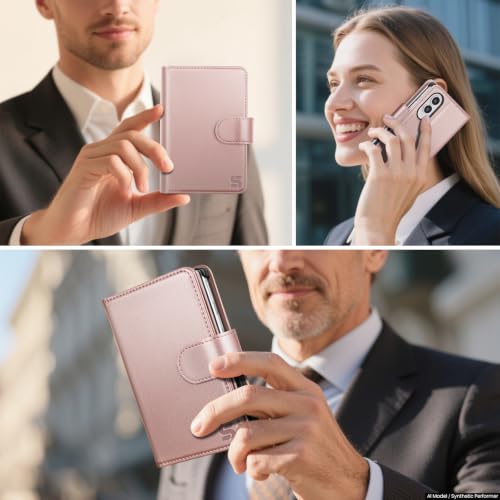 Shieldtop for Galaxy Z Fold 8 Wallet Case with Card Holder,Rose Gold by Shieldtop - Used condition - Image 3
