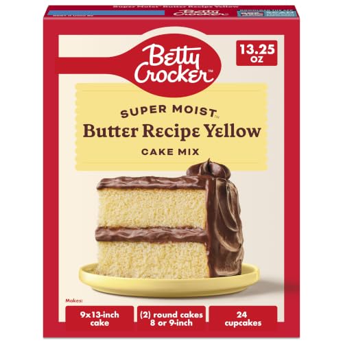 Betty Crocker Super Moist Butter Recipe Yellow Cake Mix, 13.25 oz, 12 Pack