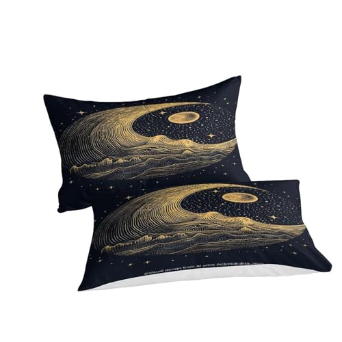 Linge de lit géométrique 3D grand format 220x240cm avec lignes graphiques - 6