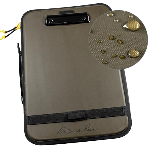 Image of Rite in The Rain Monsoon Command Desk, 13 inch x 9.7 inch, Zippered and Water Resistant TPU Fabric, Side Handle (No. 298) | Rite In The Rain Monsoon Command Desk Waterproof Notebook