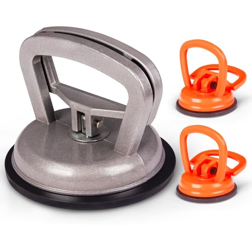 Image of Dent Puller Suction Cup Kit - Paintless Car Body Repair Tool for Dent Removal, Aluminum Alloy Heavy Duty Suction Cups with Thickened Rubber Base for Glass, Tile & Granite Slab Lifting