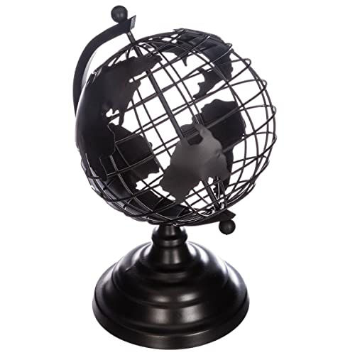 ATMOSPHERA CREATEUR D'INTERIEUR - Mappamondo in Metallo Nero H29,5 cm