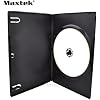 Maxtek 7mm Slim Black Single CD/DVD Case, 25 Pieces Pack