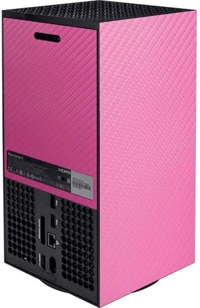 Skinit Decal Gaming Skin Compatible with Xbox Series X Digital Edition Console - Pink Carbon Fiber Specialty Texture Material Design