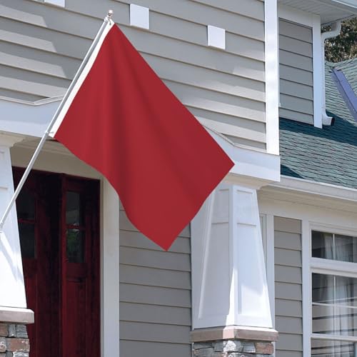 Drapeau de bienvenue rouge pour jardin et maison toutes saisons 1,2x1,8