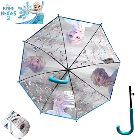 HOVUK Disney Kids Dome Umbrella, Transparent Stick Umbrella for Boys and Girls POE Brolly for Unisex 3+ Years