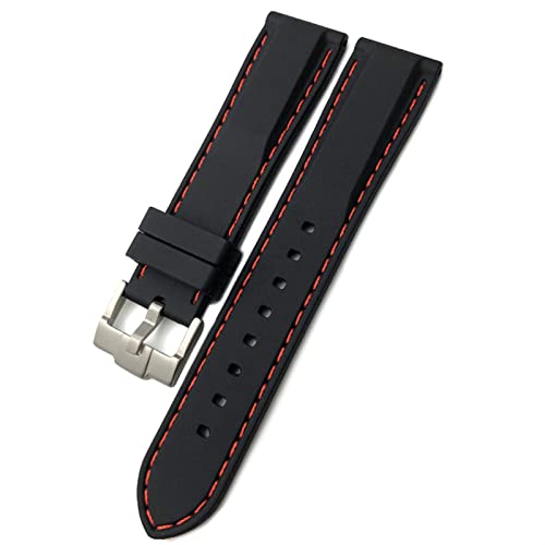 Bracelet de montre en caoutchouc 18mm à 24mm étanche en silicone