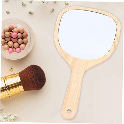 Veemoon 2 piezas espejo de maquillaje portátil de mano miniatura 5