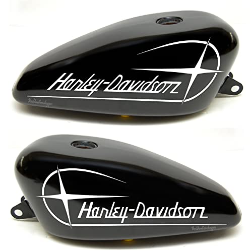 Autocollants stickers graphiques décoratifs de réservoir moto custom finition Miroir Or
