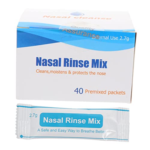 Ipetboom 40pezzi Scatola Bustine Sali Per Irrigazione Nasale Istantanea Miscela e Solubile Per Pulizia e Protezione Cavità Nasale Uso Quotidiano Adatto Per Adulti e Ragazzo Ragazza