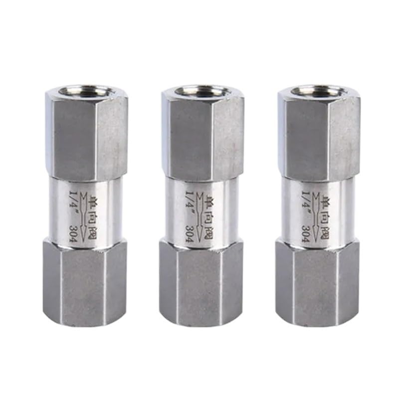 Clapet anti-retour 1/8 BSPP en inox 316 pour carburant et gaz