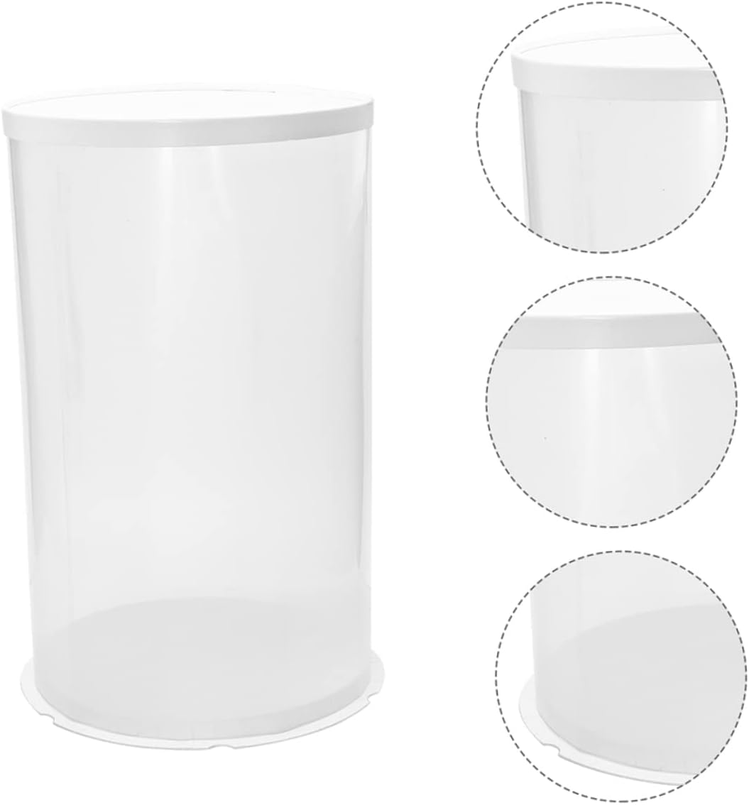 Yardwe Portable Clear Storage Box for Dolls Lightweight Organizer Bucket for Home Nursery for Keeping Books and Household Items Tidy and Decorated