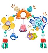 Baby Stroller Arch Toy, Car Seat Toys, Adjustable Arch Stroller toy with Hanging Sensory Activity...