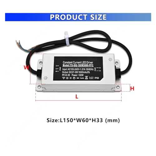 Pilote LED 3000mA transformateur 100-240V convertisseur de puissance 100W - 8
