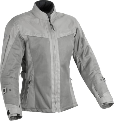 Difi Joni Aerotex Damen Motorrad Textiljacke, hellgrau, XL