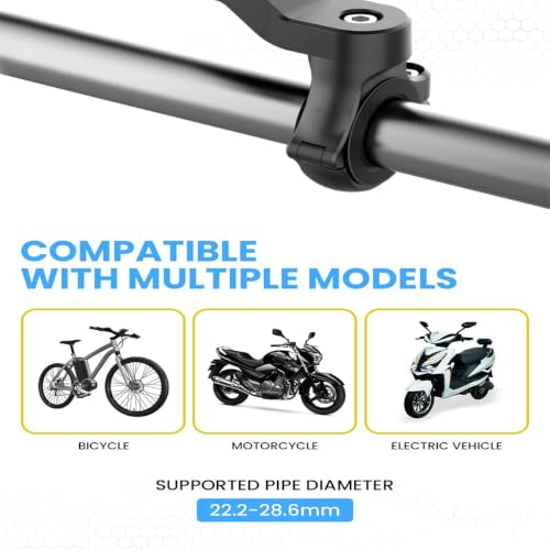 Image of Phone Holder in Bike, 7-Piece Set with Shock Absorber, Bike Mobile Holder Waterproof, Anti Vibration Mobile Holder for Bikes, Universal Fit for Adventurers, Compatible with Most Bikes and Motorcycles