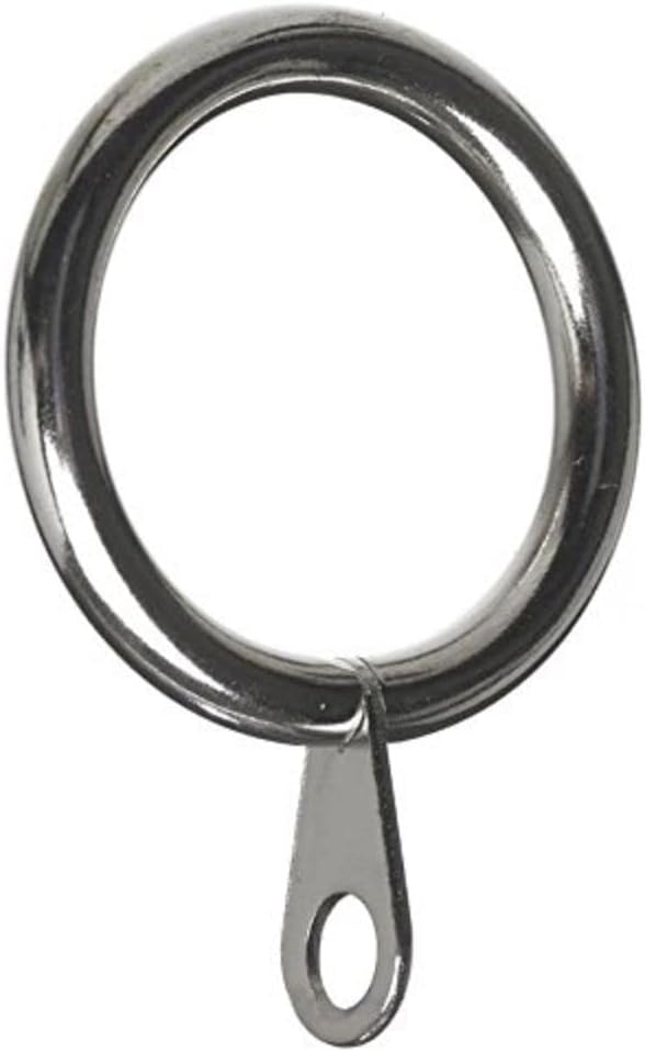 Bulk Hardware BH05378 Curtain Drapery Pole Rod Ring Fixed Eye Chrome Metal Inner Dimension 42mm, Set of 24 Piece