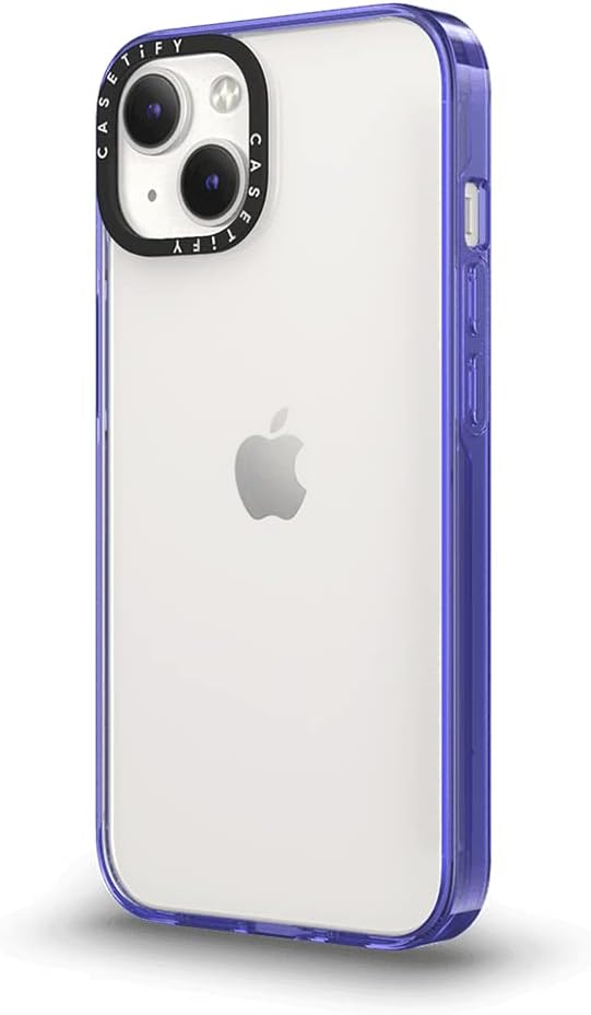 CASETiFY Compact iPhone 14 Case [2X Military Grade Drop Tested / 4ft Drop Protection] - Clear Purple
