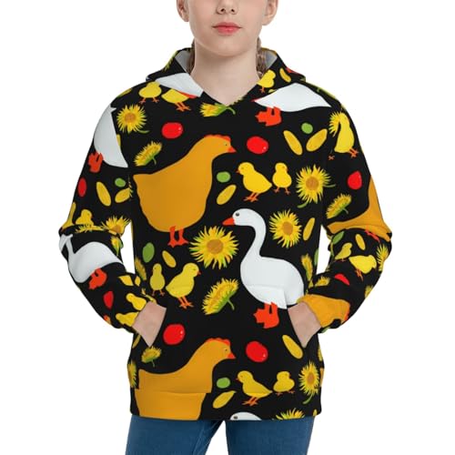 Farm Goose Kid Hoodies Boys Sweatshirts Girls Pullover with Pocket