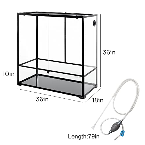 Image of REPTI ZOO Large Reptile Paludarium Tank, Vertical Reptile Terrarium Wide & Tall Amphibian Tank with Top Screen Ventilation (36 inch W X 18 inch D X 36 inch H (Paludarium))