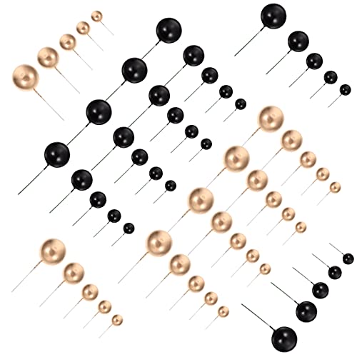 LUOZZY 60 peças decorações de bolo delicado topo de bolo multifunções topo de cupcake, dourado e pre