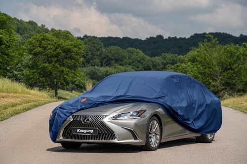 Image of Kaugung Heavy Duty Car Cover Custom Fit Lexus ES350 ES350h ES300h (1992-2025), Waterproof All Weather Resistant Outdoor Sun Rain Dust Snow Protection with Anti-Theft Lock.
