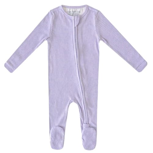 Image of Copper Pearl Baby Zip-Up Footie Pajamas - Soft Stretchy Sleep and Play Footies for Boys and Girls
