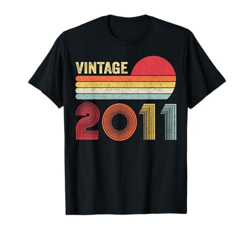 Vintage 2011 Funny 12 Years Old Boys Girls 12th Birthday T-Shirt