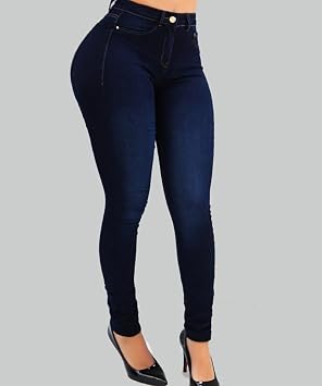Womens High Waisted Butt Lifting Jeans Curvy Stretch Skinny Denim Pants Cola Push Up Jeans Trousers