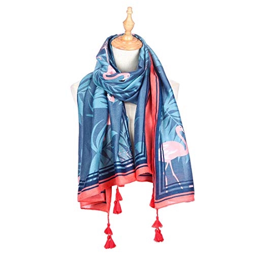 JN&LULU Womens Cotton Large Mulberry Scarf Long Satin Scarf Fashion Designer Lightweight Wraps 70"x 35"2