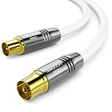 Conecta televisores o receptores de cable a la conexión de televisión por cable o doméstica; admite señales de TV analógicas y digitales con excelente calidad; totalmente compatible con 4K / Full HD / HDTV.