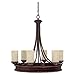 Capital Lighting 3056WB-261 Chandelier with Rust Scavo Glass Shades, Weather Brown Finish