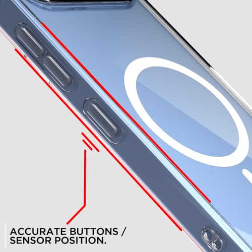 Image of Outlouders Back Cover for Tecno Pova Slim 5G Mag-Safe Transparent PC + TPU Bumper Case with Magnetic Support Shockproof Protection (Transparent Mag-Safe)