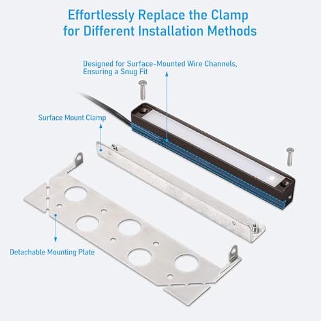 LEONLITE 8-Pack 7 Inch LED Hardscape Lighting, Update Retaining Wall Lights, LED Landscape Lighting, 12-24V AC/DC Paver Light Low Voltage, 3W/4W/5W Dimmable Outdoor Step Lights, 2700K Soft White, ETL