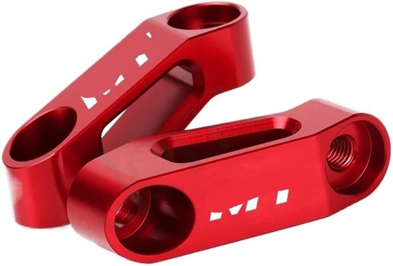 Compatible with for MT-01 for MT03 for MT 03 for 07 for MT07 for 09 for MT09 for 10 for MT10 for MT125 Rearview Mirror Adapter Extender Riser Stem Extender(RED)