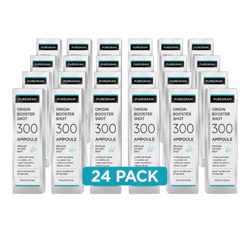 Origin Skin Booster Shot 300 Ampoule 24 Pack (9.74 fl oz Total) –Advanced Spicule Microneedling Serum for Uneven Texture,Visible Pores with Niacinamide and Hyaluronic Acid,Korean Skincare