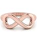 925 Sterling Silver 18k Rose Gold-Plated Infinity Symbol Ring Wedding Band