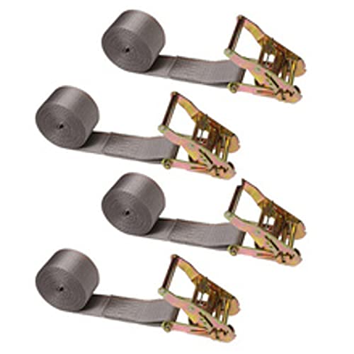 Endless Ratchet Straps 2"x10 Ft 4-Pack – Gray Hookless