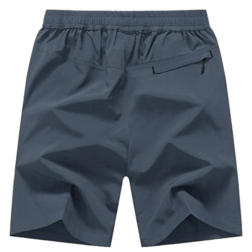 Gopune メンズアウトドアハーフパンツ 01グレー XL