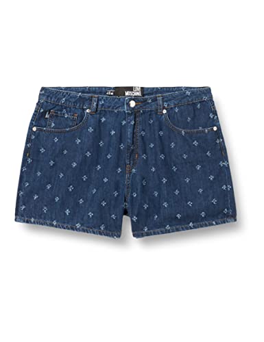 Love Moschino Women's Shorts, Dark Denim Blue, 46