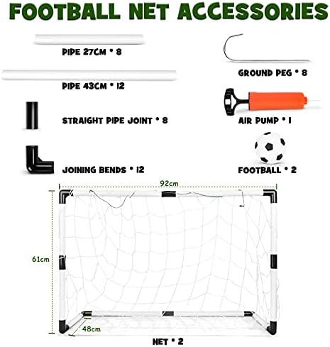 Dreamon Football Goals for Garden | Children Football Goals Post Football Net | Indoor Outdoor Soccer Sport Games for Kids Boys Girls