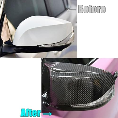 Couverture rétroviseur voiture anti-UV look carbone pour Q50 Q60